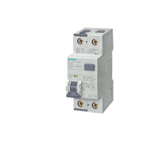 Siemens 5SU1454-1KK20 RCBO, 10 kA, 1P+N, Type AC, 100 mA, C-Char, In: 20 A, Un AC: 230 V