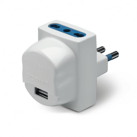 Scame 146.511 USB ADAPTOR 250V AC max 1.500W