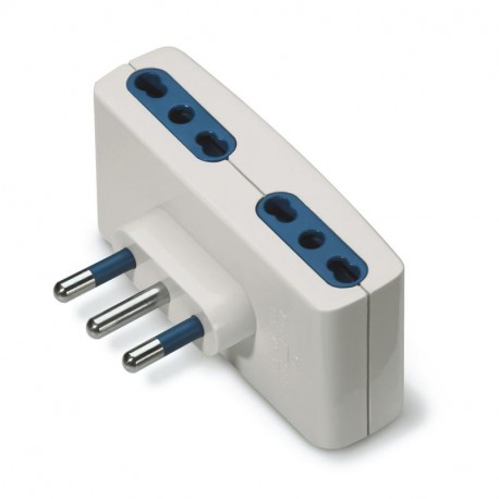 SCAME 146.530/N 146.530/N SCAME 4-WAY ADAPTOR 2P+E 16A DUAL USE