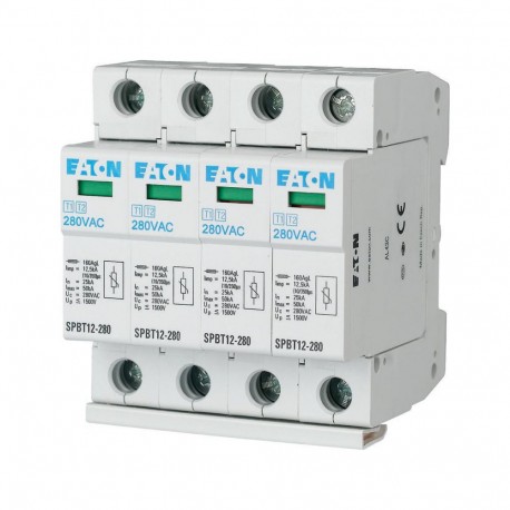 EATON - MOELLER SPBT12-280/4 SPBT12-280/4 158331 Y7-158331 EATON ELECTRIC Lightning current and surge arresters kit, TN-S kit, 4p