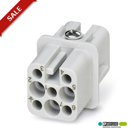 Phoenix contact HC-D 7-I-CT-F HEAVYCON female insert, D7 series, 7-pos., crimp connection, with IP65..