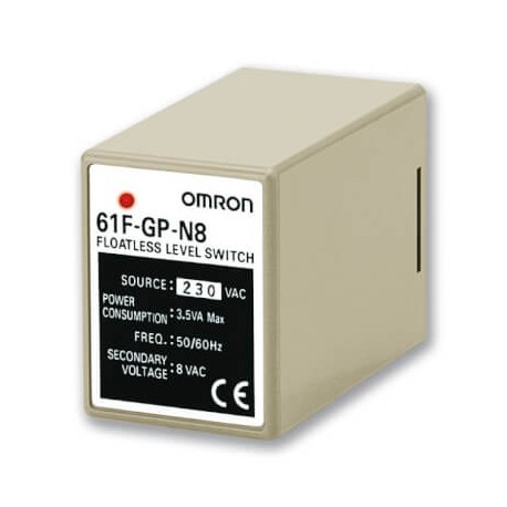 Omron 61F-GP-N8H 220VAC 61FGPN8H220AC OMRON 8-pin High-sensitivity, ON/OFF 240VAC
