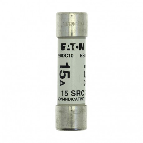 Eaton-moeller 15Amp 250V dc TRACTION FUSE EATON ELECTRIC Fuse-link, high speed, 15 A, DC 250 V, 21 x 76 mm, BS