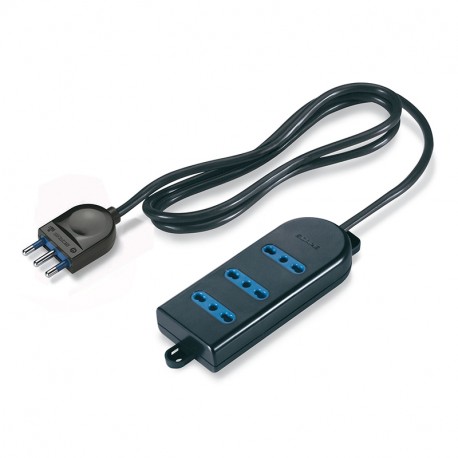 Scame 160.220/C-N 3-OUTLET SOCKET DUAL USE WITH CABLE