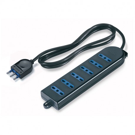 SCAME 160.225/N 160.225/N SCAME 6-OUTLET SOCKET DUAL USE WITHOUT CABLE