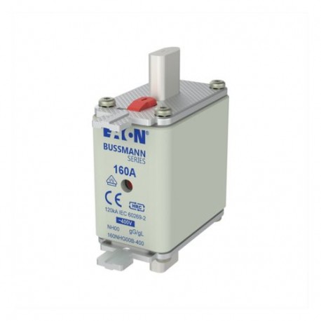 EATON - MOELLER NH FUSE 160A 400V GG/GL SIZE 00 NH FUSE 160A 400V GG/GL SIZE 00 160NHG00B-400 EATON ELECTRIC cartridge fuse, BT 160 A, AC 400 V, NH00, gL/gG..