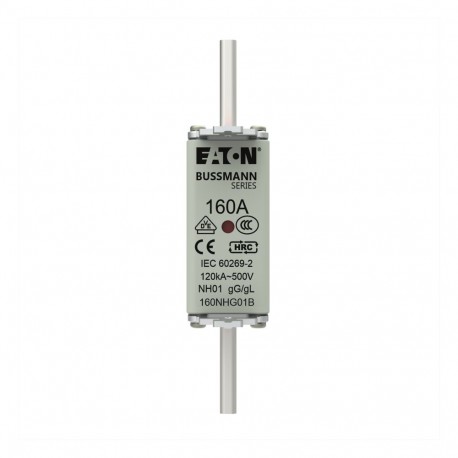 EATON - MOELLER NH FUSE 160A 500V GG/GL SIZE 01 NH FUSE 160A 500V GG/GL SIZE 01 160NHG01B EATON ELECTRIC cartridge fuse, BT, 160 a, AC 500 V, NH01, gL/gG, I..