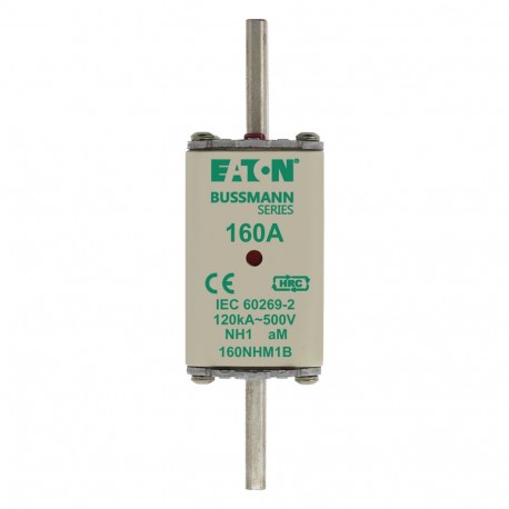 EATON - MOELLER FUSE NH 1 AM 160A 500V D.I. FUSE NH 1 AM 160A 500V D.I. 160NHM1B EATON ELECTRIC cartridge fuse, BT, 160 A, AC 500 V, NH1, aM, IEC, indic..