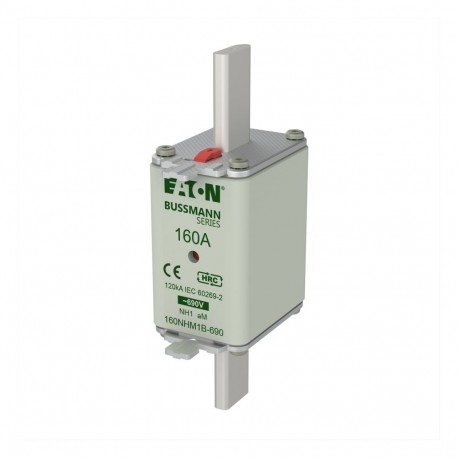 EATON - MOELLER NH FUSE 160AMP 690V aM SIZE1 NH FUSE 160AMP 690V aM SIZE1 160NHM1B-690 EATON ELECTRIC Fuse-link, low voltage, 100 A, AC 690 V, NH00, aM, ..