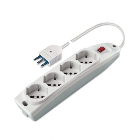 Scame 161.40511.T MULTI-OUTLET SOCKET TRANS. TURQUOISE