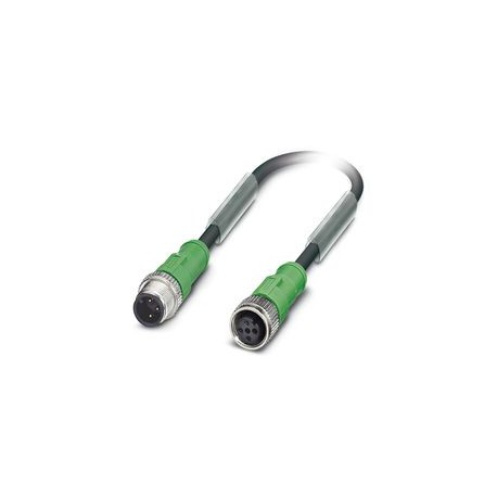 Phoenix contact SAC-3P-M12MS/2,4-PUR/M12FS 1X3 Sensor/actuator cable, 3-pole, halogen-free PUR, grey..