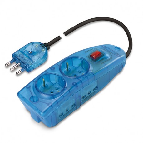 Scame 165.20421.T MULTI-OUTLET SOCKET TRANS. TURQUOISE