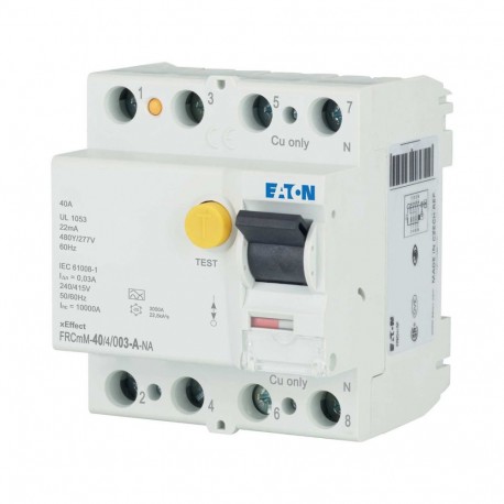 Eaton-moeller FRCMM-40/4/003-A-NA Y7-167102 EATON ELECTRIC Residual current circuit breaker (RCCB), 40A, 4p, 30mA, ..