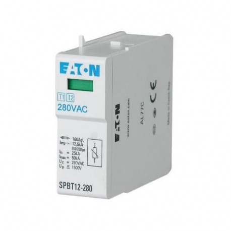 EATON - MOELLER SPBT12-280 SPBT12-280 167341 Y7-167341 EATON ELECTRIC Lightning current and surge arresters, plug-in unit, 12, 5 kA