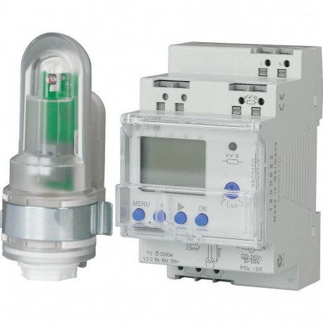 Eaton-moeller SRCD1CO EATON ELECTRIC Light intensity switch, 2 TLE, 2- 2000 Lux, digital weekly program with surfac..