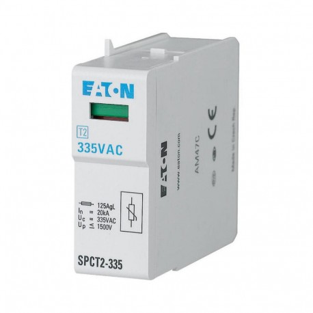 EATON - MOELLER SPCT2-335 SPCT2-335 167597 Y7-167597 EATON ELECTRIC Surge arrester plug-in unit, 335VAC, 20 kA