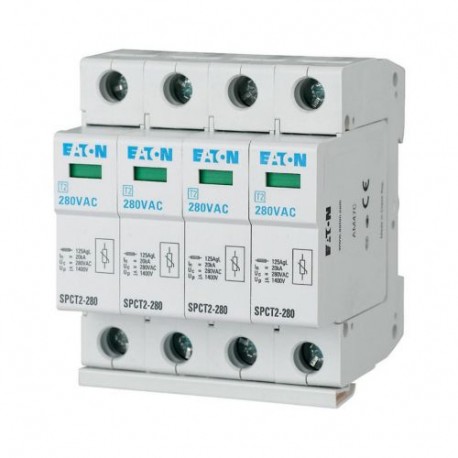 EATON - MOELLER SPCT2-335/4 SPCT2-335/4 167601 Y7-167601 EATON ELECTRIC Plug-in surge arresters, 4p, 335VAC, 4x20kA