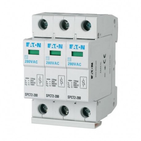 EATON - MOELLER SPCT2-460/3 SPCT2-460/3 167610 Y7-167610 EATON ELECTRIC Plug-in surge arresters, 3p, 460VAC, 3x20kA
