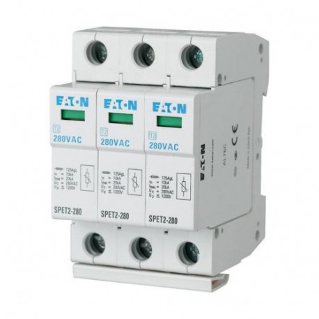 EATON - MOELLER SPET2-280/3 SPET2-280/3 168692 Y7-168692 EATON ELECTRIC Surge arresters complete, 3 p, 280VAC, 4, 5 kA