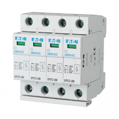 EATON - MOELLER SPET2-280/4 SPET2-280/4 168693 Y7-168693 EATON ELECTRIC Surge arresters complete, 4 p, 280VAC, 4, 5 kA