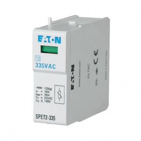 EATON - MOELLER SPET2-335 SPET2-335 168694 Y7-168694 EATON ELECTRIC Surge arrester plug-in unit, 335VAC, 4, 5 kA