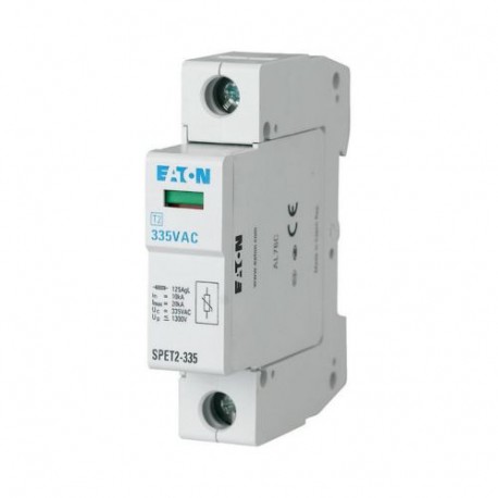 EATON - MOELLER SPET2-335/1 SPET2-335/1 168695 Y7-168695 EATON ELECTRIC Surge arresters complete, 1p, 335VAC, 4, 5 kA