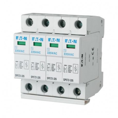 EATON - MOELLER SPET2-335/4 SPET2-335/4 168698 Y7-168698 EATON ELECTRIC Surge arresters complete, 4 p, 335VAC, 4, 5 kA