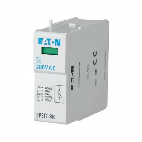 EATON - MOELLER SPET2-280 SPET2-280 168740 Y7-168740 EATON ELECTRIC Surge arrester plug-in unit, 280VAC, 10 kA