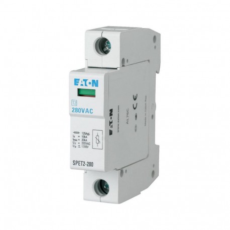 EATON - MOELLER SPET2-280/1 SPET2-280/1 168741 Y7-168741 EATON ELECTRIC Surge arresters complete, 1p, 280VAC, 4, 5 kA