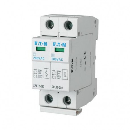 EATON - MOELLER SPET2-280/2 SPET2-280/2 168742 Y7-168742 EATON ELECTRIC Surge arresters complete, 2 p, 280VAC, 4, 5 kA
