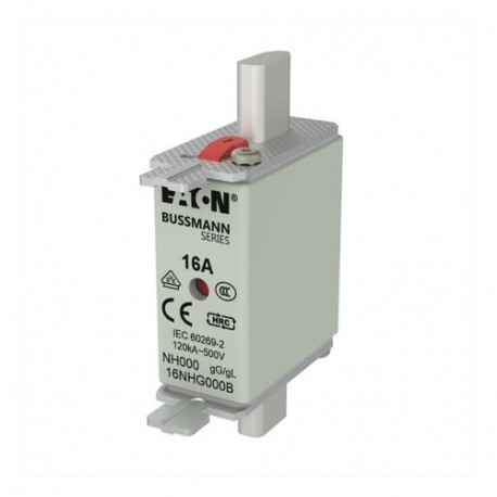 EATON - MOELLER NH FUSE 16A 500V SIZE 000 GG MGL NH FUSE 16A 500V SIZE 000 GG MGL 16NHG000B EATON ELECTRIC cartridge fuse, BT, 16 a, AC 500 V, NH000, gL/gG, ..