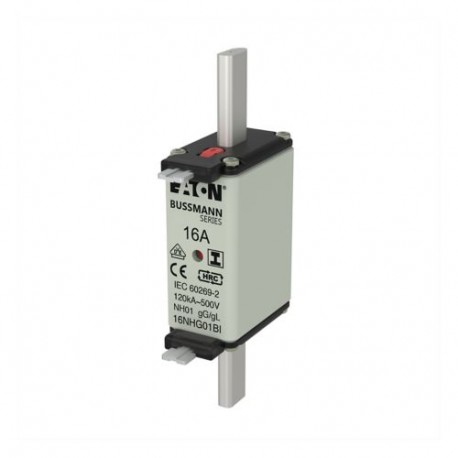 EATON - MOELLER NH FUSE 16A 500V GL/GG SIZE 01 NH FUSE 16A 500V GL/GG SIZE 01 16NHG01BI EATON ELECTRIC cartridge fuse, BT 16 A, AC 500 V, NH01, gL/gG, IEC,..
