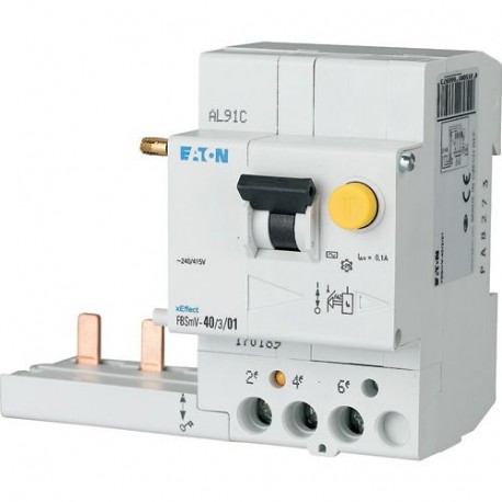 Eaton-moeller FBSMV-63/3/03-A Y7-170222 EATON ELECTRIC Block Differential For FACE, 63A, 3P, 300mA, Class A