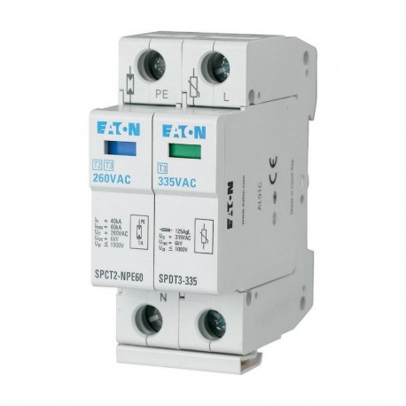 Eaton-moeller SPDT3-335-1+NPE Y7-170487 EATON ELECTRIC Surge arresters complete, 1pole+N, 335VAC