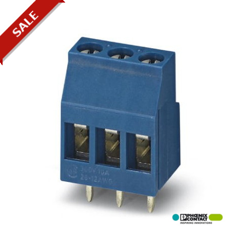 PHOENIX CONTACT MKDS 3/ 3-B-5,08 BU MKDS 3/ 3-B-5,08 BU 1706442 PHOENIX CONTACT PCB terminal block, Nominal current: 24 A, Nom. voltage: 400 V, ..