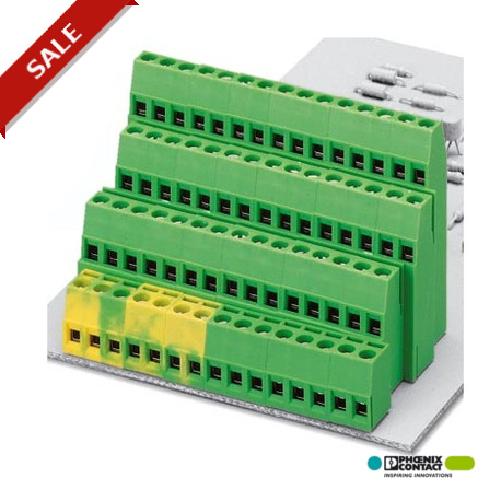 PHOENIX CONTACT MK4DS 1,5/ 2-5,08-A GNYE MK4DS 1,5/ 2-5,08-A GNYE 1707001 PHOENIX CONTACT PCB terminal block, Nominal current: 15 A, Nom. voltage: 40..