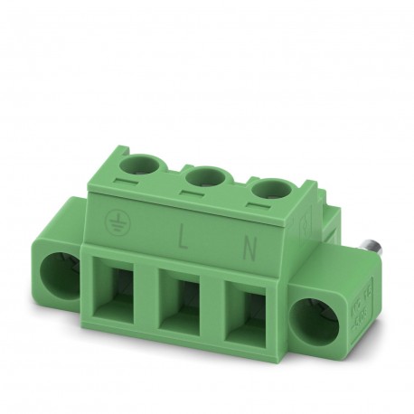 Phoenix contact MC 1,5/ 3-ST1F-5,08 BD:SO,L,N Plug-in part, rated current: 8 A, number of poles: 3, ..