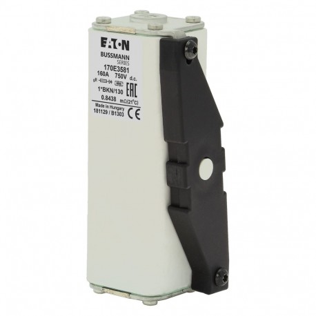 Eaton-moeller FUSE 160A 750V 1*BKN/130 GR DC EATON ELECTRIC Fuse-link, high speed, 160 A, DC 750 V, compact size ..