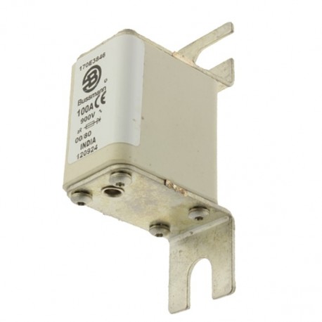 Eaton-moeller High Speed -  Square Body High Speed Square Body 170E3846 EATON ELECTRIC Fuse-link, high speed, 100 A, DC 900 V, DIN 00, aR, DIN, IEC,..