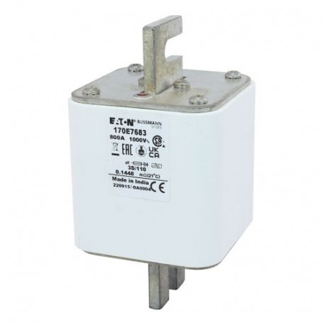 Eaton-moeller FUSE 800A 1000V 3S/110 AR EATON ELECTRIC Fuse-link, high speed, 800 A, AC 1000 V, DIN 3, aR, DIN, v..
