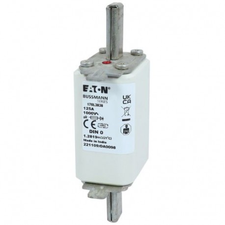 Eaton-moeller FUSE 125A 1000V DIN 0 AR EATON ELECTRIC Fuse-link, high speed, 125 A, AC 1000 V, DIN 0, 35 x 60 x 1..