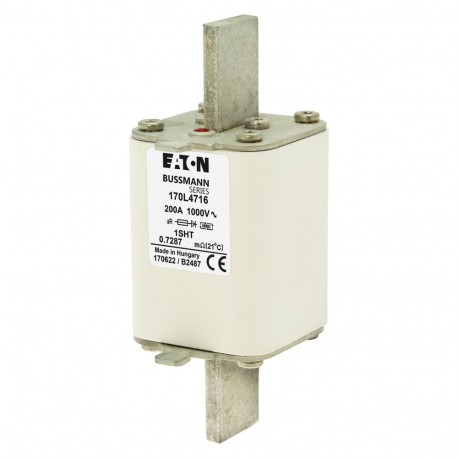 Eaton-moeller FUSE 200A 1000V 1SHT AR EATON ELECTRIC Fuse-link, high speed, 200 A, AC 1000 V, Size 1, 53 x 53 x 1..