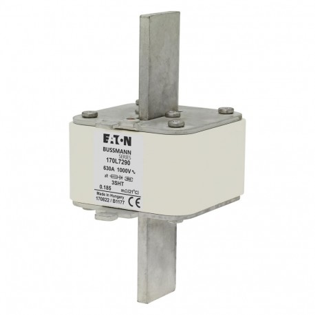 Eaton-moeller FUSE 630A 1000V 3SHT AR EATON ELECTRIC Fuse-link, high speed, 630 A, AC 1000 V, Size 3, 76 x 76 x 1..