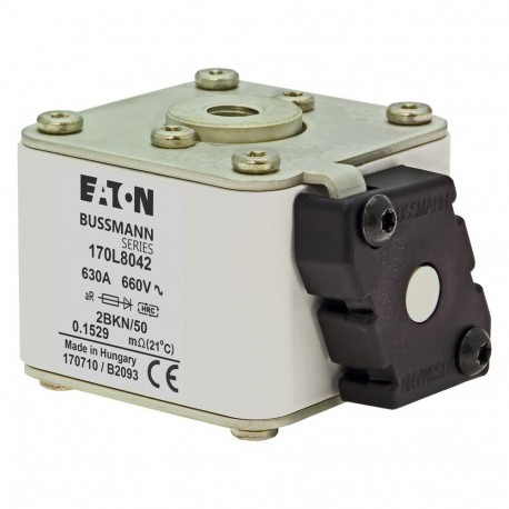 Eaton-moeller FUSE 630A 660V 2BKN/50 AR EATON ELECTRIC Fuse-link, high speed, 630 A, AC 660 V, Size 2, 59 x 77 x ..
