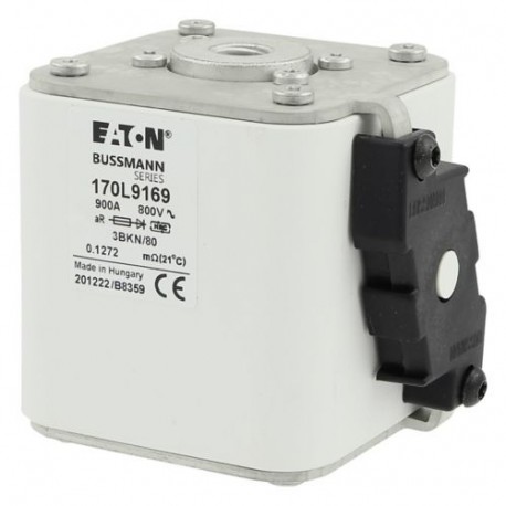 Eaton-moeller FUSE 900A 800V 3BKN/80 AR EATON ELECTRIC Fuse-link, high speed, 900 A, AC 800 V, Size 3, 76 x 92 x ..