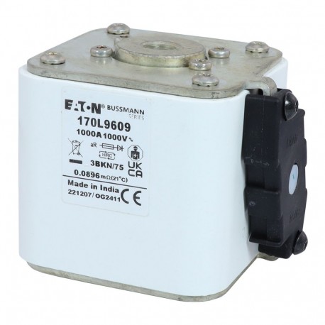 Eaton-moeller FUSE 1000A 1000V 3BKN/75 AR EATON ELECTRIC Fuse-link, high speed, 1000 A, AC 1000 V, Size 3, 76 x 9..