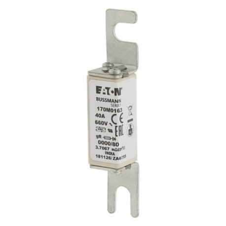 Eaton-moeller FUSE 40A 660V 0000/80 GR UR EATON ELECTRIC Fuse-link, high speed, 40 A, AC 660 V, size 0000, 18 x 1..