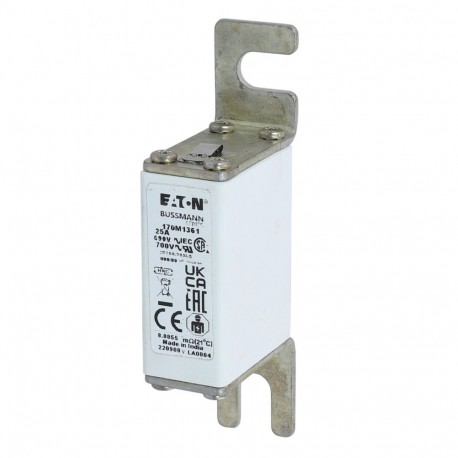 Eaton-moeller FUSE 25A 690V 000/80 GR UC EATON ELECTRIC Fuse-link, high speed, 25 A, AC 690 V, DIN 000, 21 x 40 x..