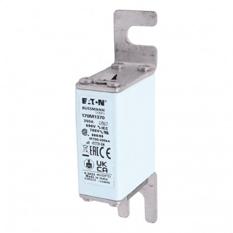 Eaton-moeller FUSE 200A 690V 000/80 AR UC EATON ELECTRIC Fuse-link, high speed, 200 A, AC 690 V, DIN 000, 21 x 40..