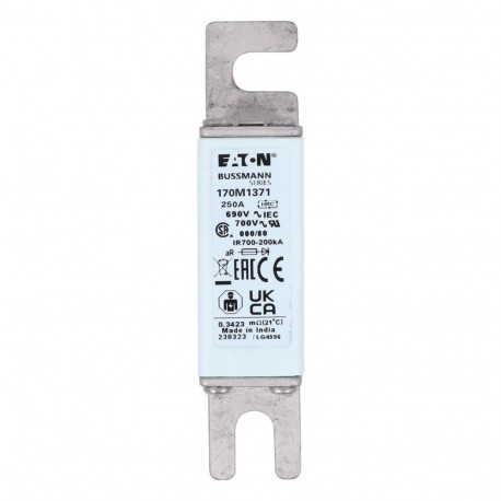 Eaton-moeller FUSE 250A 690V 000/80 AR UC EATON ELECTRIC Fuse-link, high speed, 250 A, AC 690 V, DIN 000, 21 x 40..